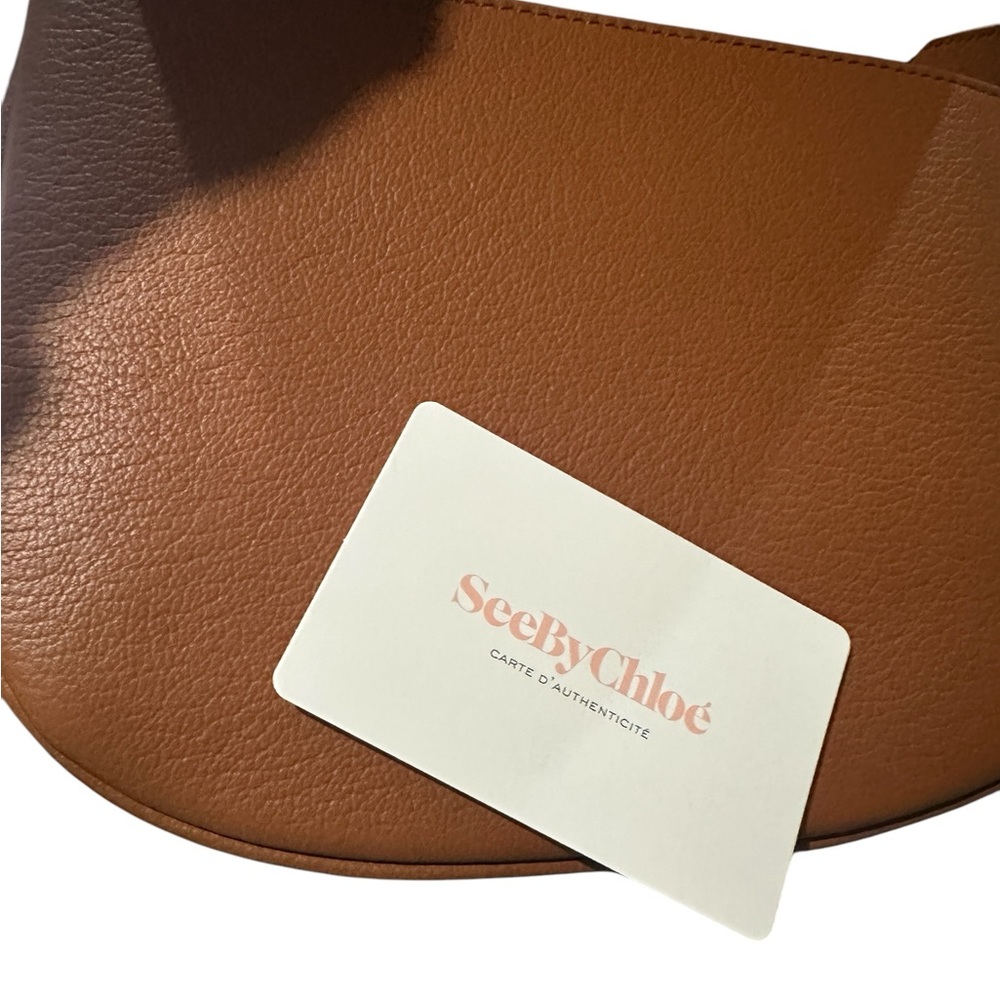 See by Chloé Hana Caramello Leather & Suede Saddle Crossbody Bag - Picture 12 of 16